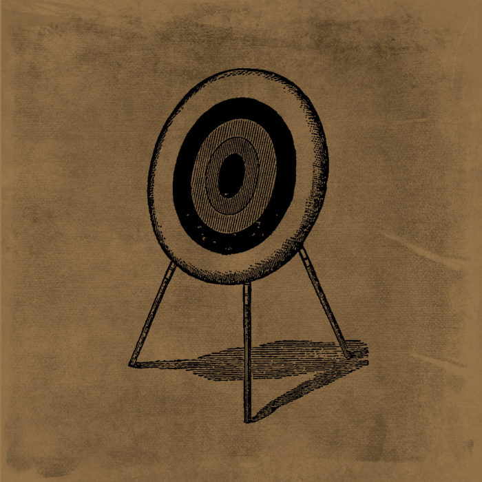 Lithographic style bullseye target